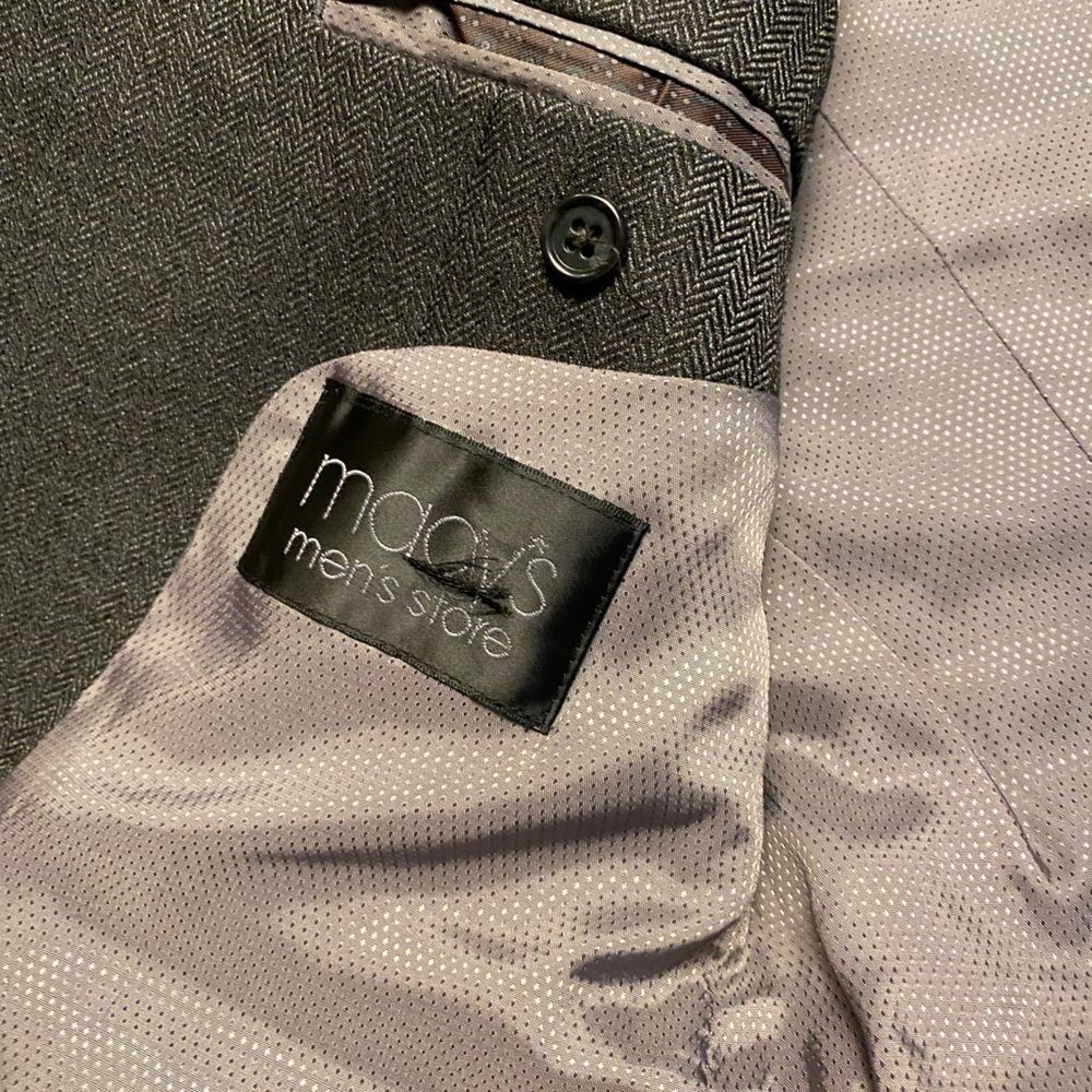 Michael Kors Gray Herringbone Suit Jacket Blazer Sport Coat - Picture 7 of 13